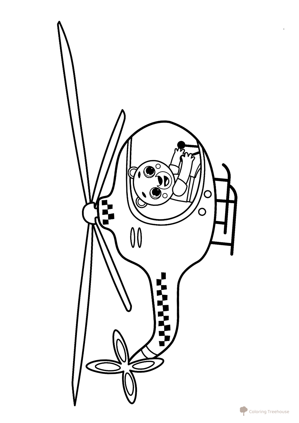 Página para colorear: «Helicóptero taxi» dibujo para colorear gratis de Páginas para colorear de helicópteros