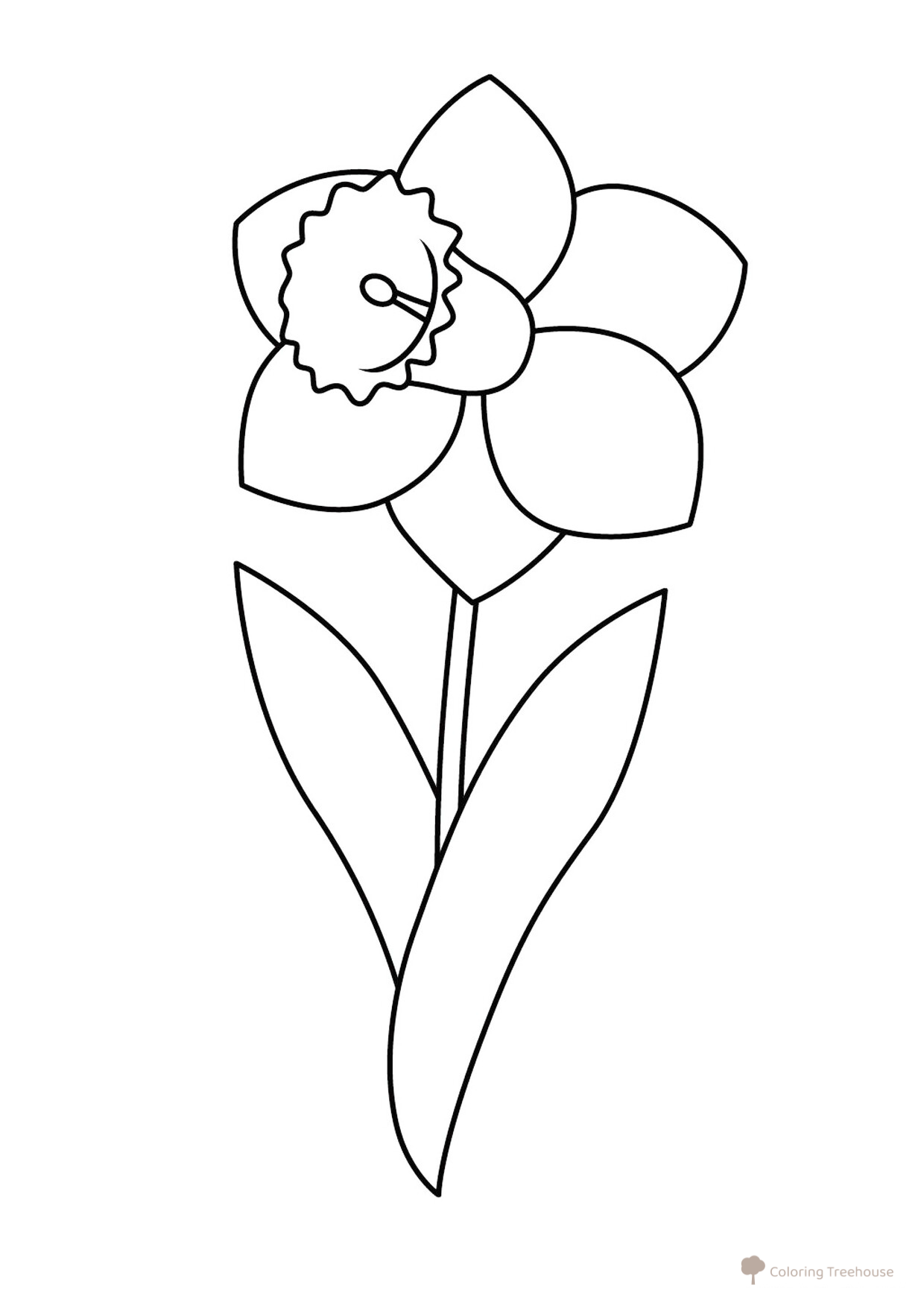 Narcissus Coloring Page free printable Spring Coloring Pages coloring page