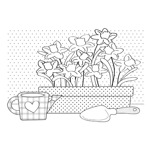 Spring Flowers Coloring Page free printable Spring Coloring Pages coloring page