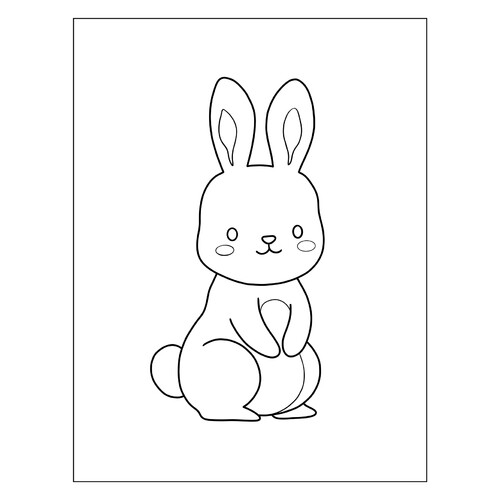 Spring Bunny Coloring Page free printable Spring Coloring Pages coloring page