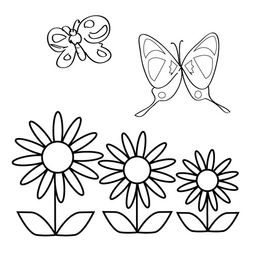 Spring Coloring Page for Little Ones free printable Spring Coloring Pages coloring page