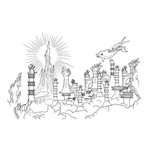 Underwater Kingdom Coloring Pages free printable Barbie Mermaid Coloring Pages coloring page