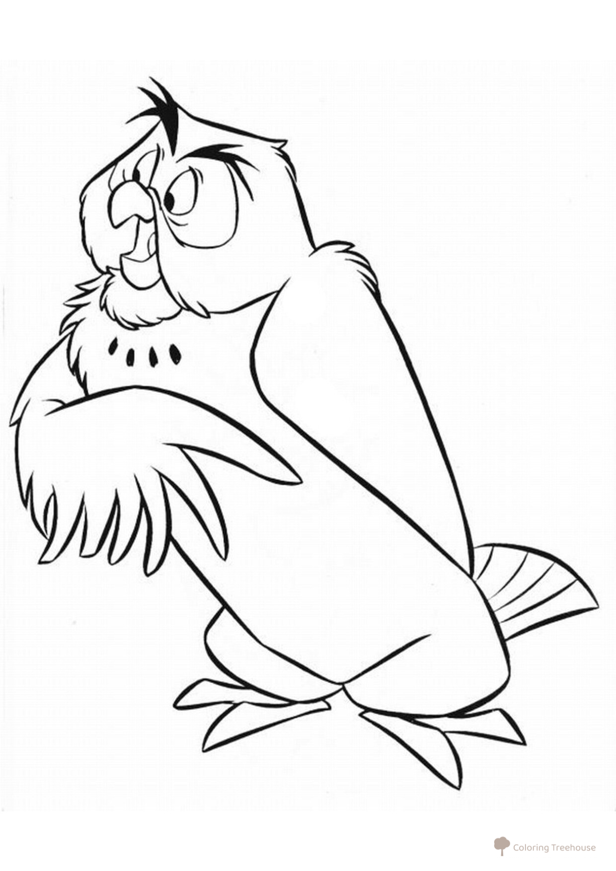 Winnie-the-Pooh Owl Coloring Page free printable Winnie the Pooh and Friends Coloring Pages coloring page