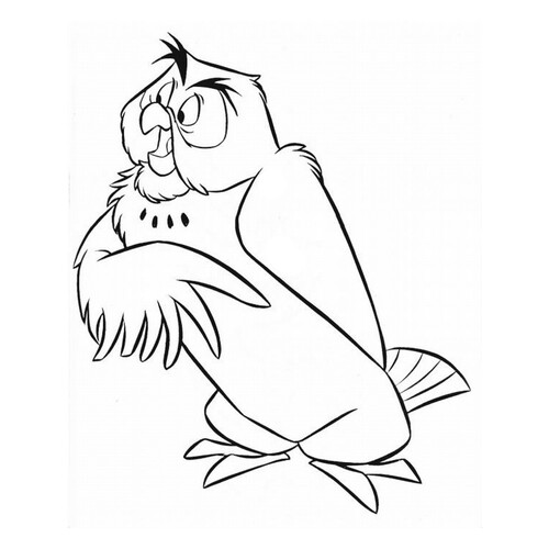 Winnie-the-Pooh Owl Coloring Page free printable Winnie the Pooh and Friends Coloring Pages coloring page