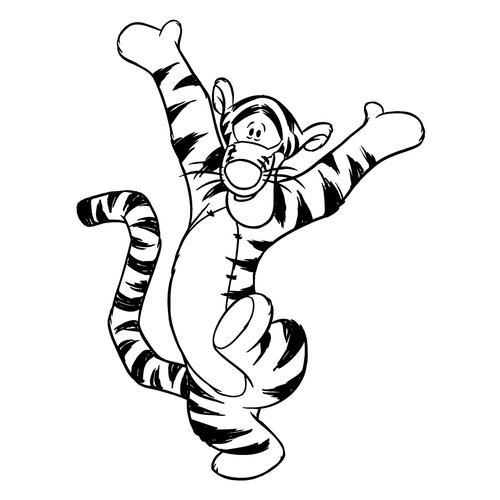 Página para colorear Tigra traviesa dibujo para colorear gratis de Páginas para colorear de Winnie the Pooh y sus amigos