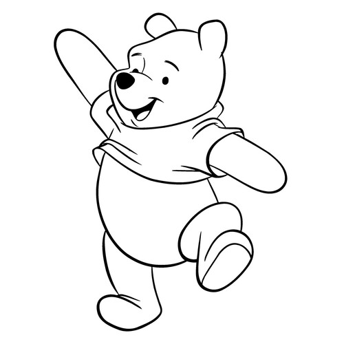 Vini Pú se alegra — página para colorear dibujo para colorear gratis de Páginas para colorear de Winnie the Pooh y sus amigos