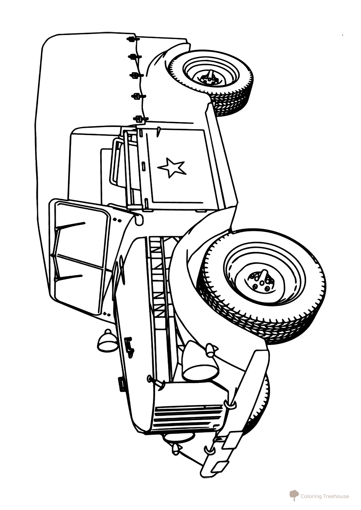 Military Jeep Coloring Page free printable Military Vehicle Coloring Pages coloring page