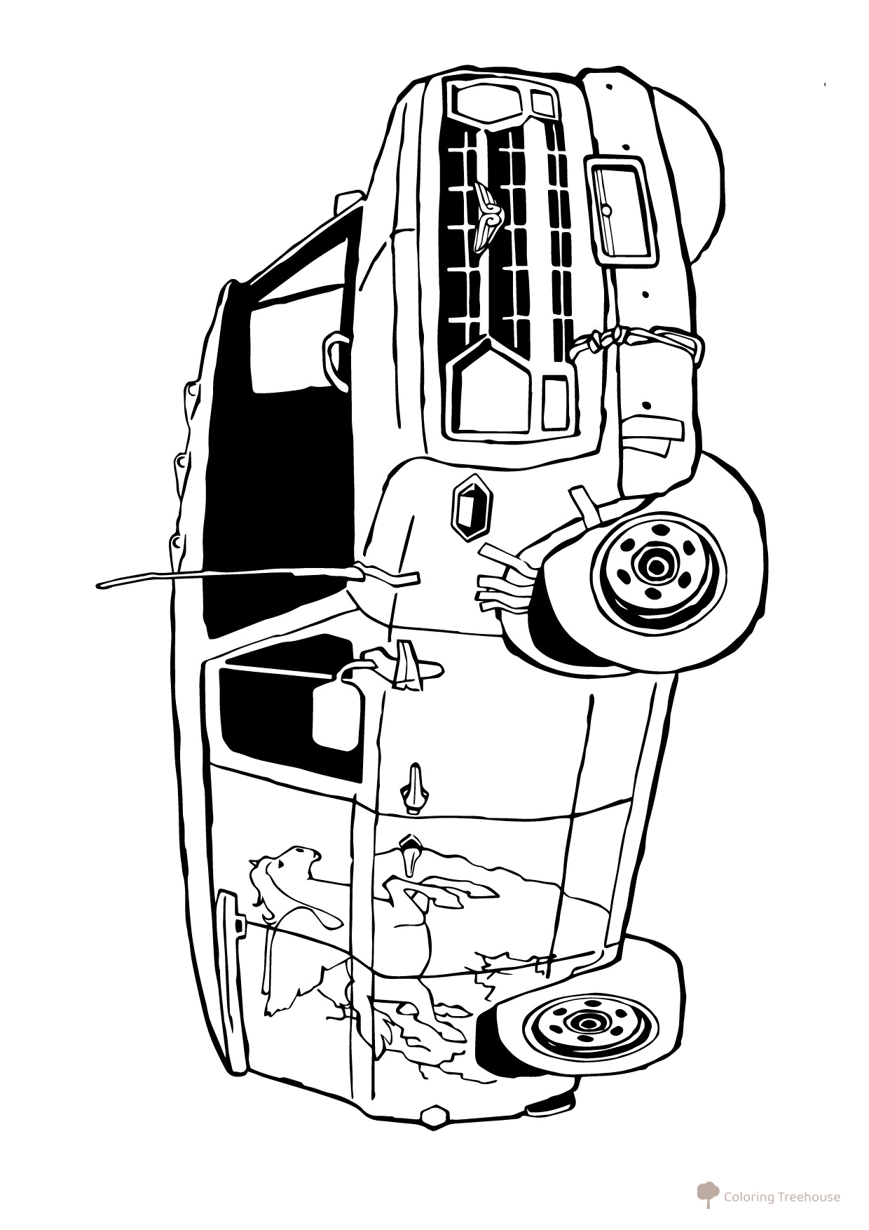 Guinevere's Van Coloring Page free printable Onward Coloring Pages coloring page