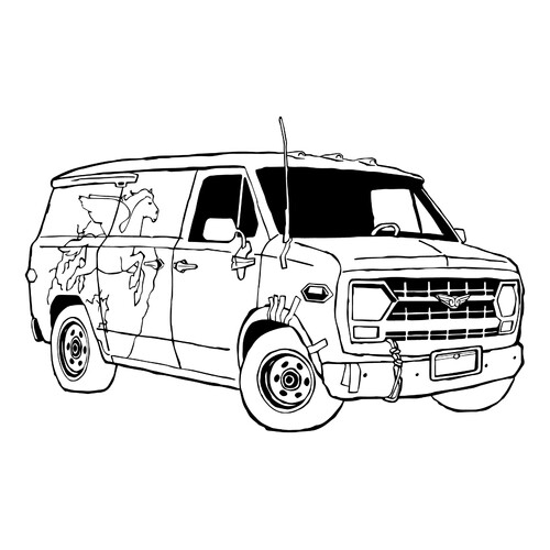 涂色页:范妮瓦吉(Furgon Gvinevra)货车 免费可打印《勇往直前》(2020 动画)填色页涂色页