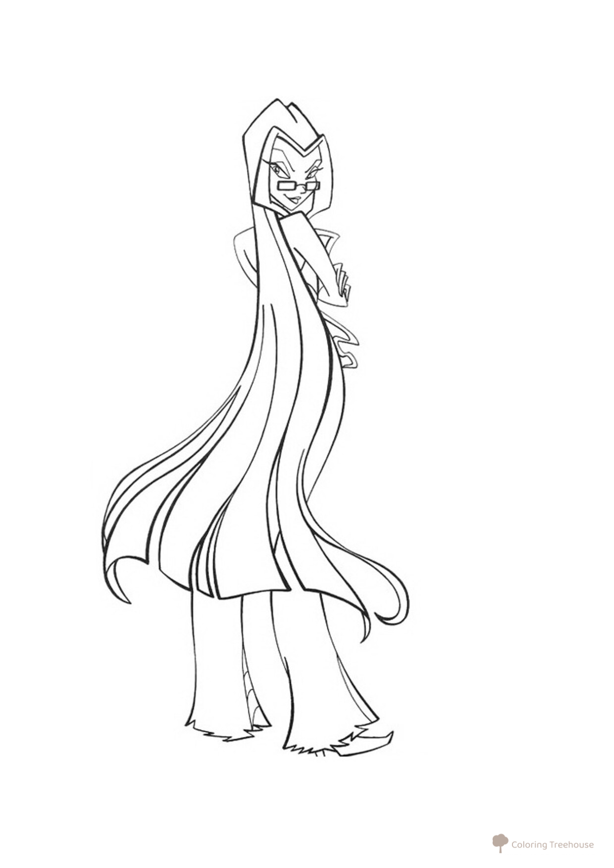 Darcy Hypnotizing Coloring Page free printable Winx Coloring Pages coloring page
