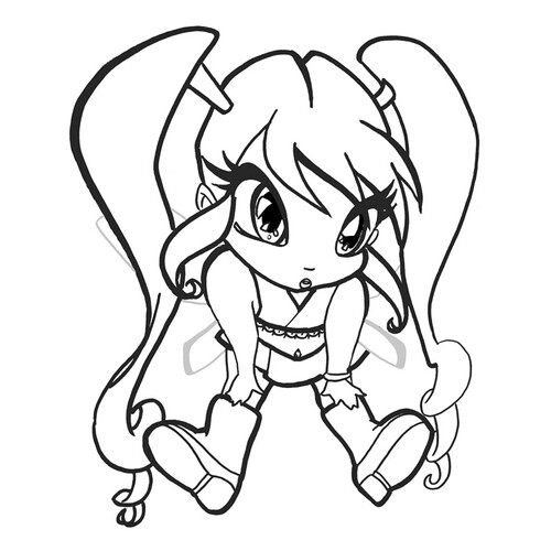 Piksi Chatta - Página para Colorear dibujo para colorear gratis de Páginas para colorear de Winx