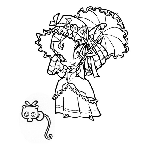 Piksi Tyun — раскраска dibujo para colorear gratis de Páginas para colorear de Winx
