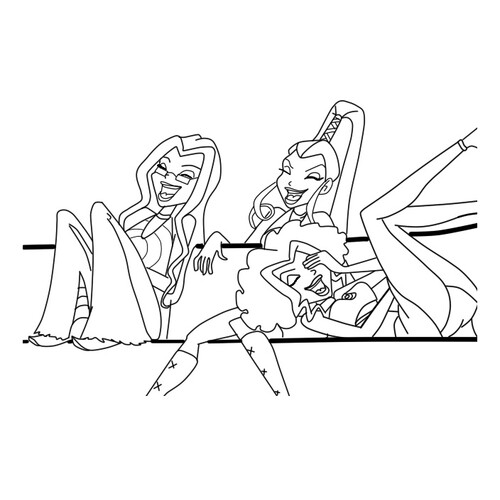 Triks satisfechas consigo mismas - página para colorear dibujo para colorear gratis de Páginas para colorear de Winx