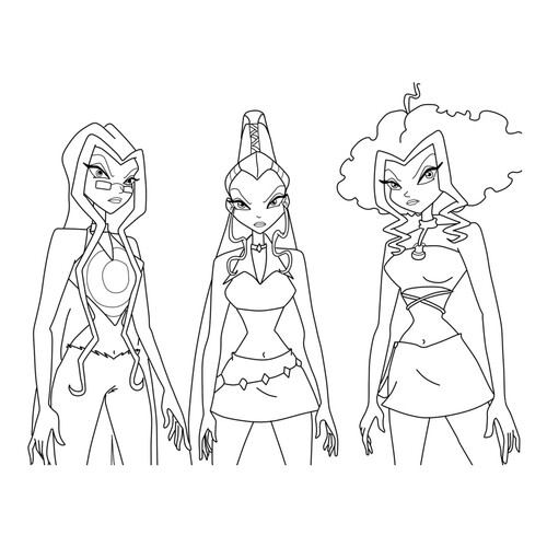 Página para colorear de Trix dibujo para colorear gratis de Páginas para colorear de Winx
