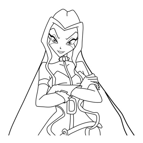 Página para colorear: Hechicera Trix Darcy dibujo para colorear gratis de Páginas para colorear de Winx