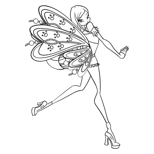 Página para colorear Winx Roxy Believix dibujo para colorear gratis de Páginas para colorear de Winx