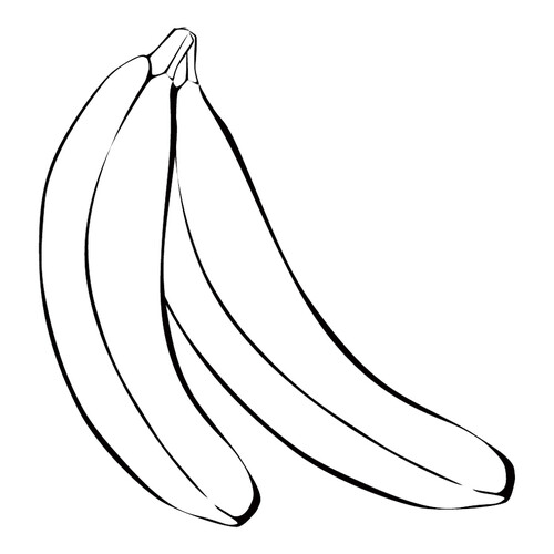 Página para colorear: Plátanos dibujo para colorear gratis de Berry and Fruit Coloring Pages