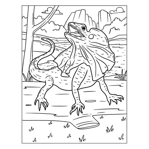 Lizard Looking Up Coloring Page free printable Lizard Coloring Pages coloring page