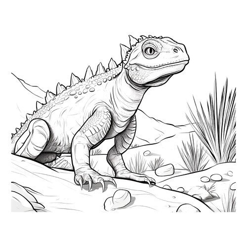 Desert Lizard Coloring Page free printable Lizard Coloring Pages coloring page