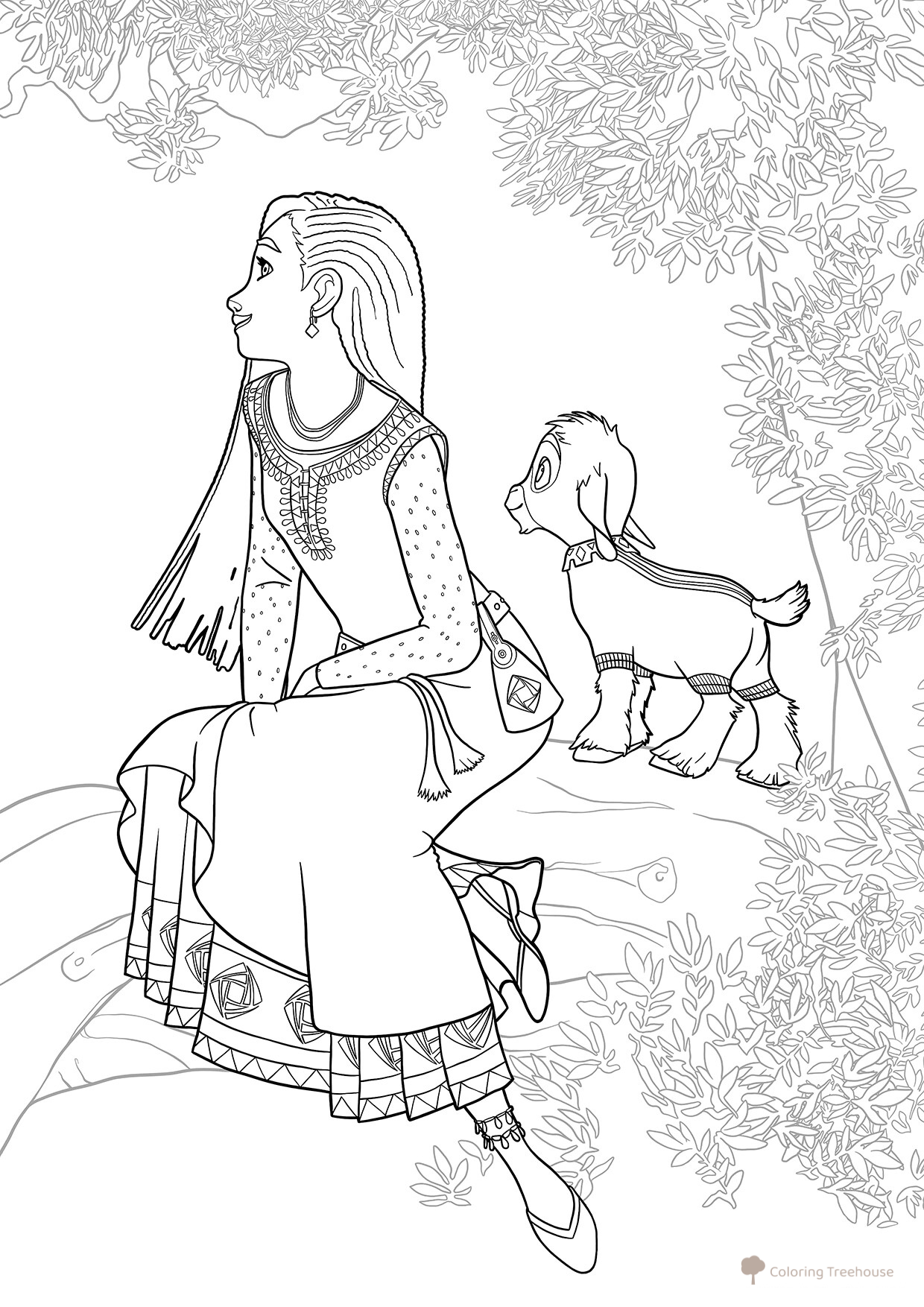 Página para colorear: Asha y Valentino de "Zavetnoe zhelanie" dibujo para colorear gratis de Páginas para colorear de 'Zavetnoe zhelanie' (Wish)