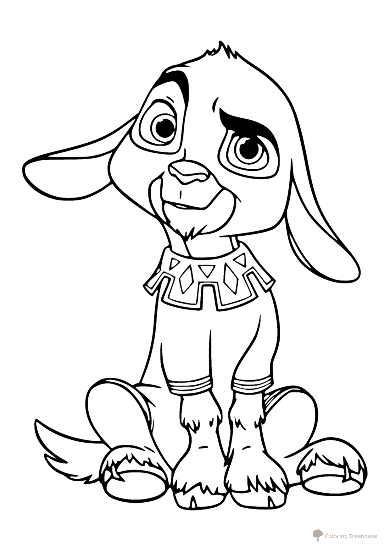 Valentino the Goat Coloring Page free printable Wish Coloring Pages coloring page