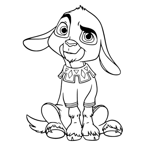 Valentino the Goat Coloring Page free printable Wish Coloring Pages coloring page