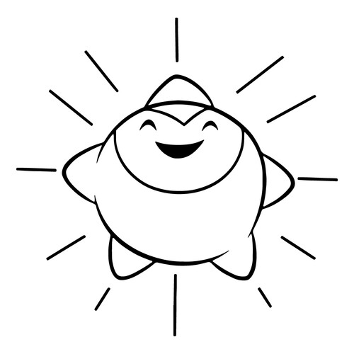 Cute Star Coloring Page from Zavetnoye Zhelanie free printable Wish Coloring Pages coloring page