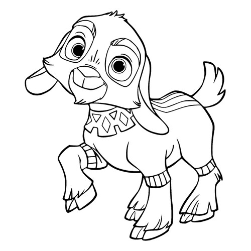Valentino the Cute Little Goat Coloring Page free printable Wish Coloring Pages coloring page