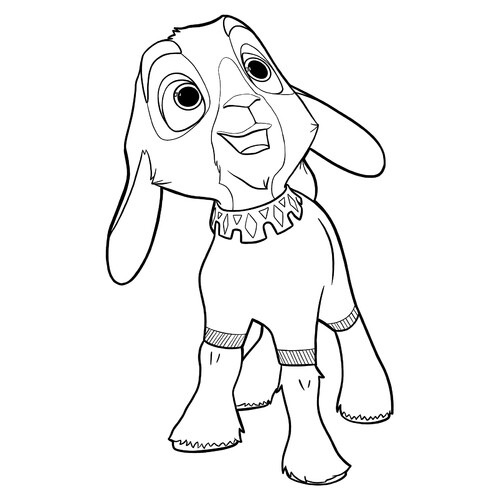 Página para colorear: Encantador cabrito Valentino dibujo para colorear gratis de Páginas para colorear de 'Zavetnoe zhelanie' (Wish)