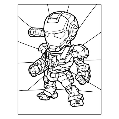 Baby Iron Man Coloring Page free printable Iron Man Coloring Pages coloring page