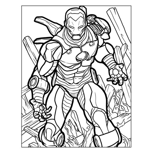 Iron Man Coloring Page free printable Iron Man Coloring Pages coloring page
