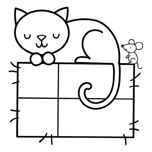 Cat and Mouse Coloring Page for Toddlers free printable Animals Coloring Pages for Toddlers coloring page