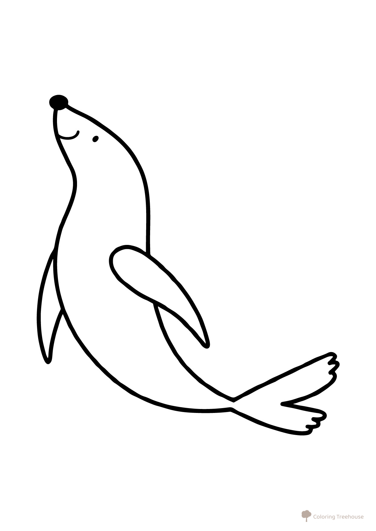 Seal Coloring Page for Toddlers free printable Animals Coloring Pages for Toddlers coloring page