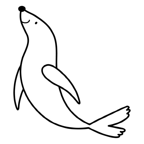 Seal Coloring Page for Toddlers free printable Animals Coloring Pages for Toddlers coloring page