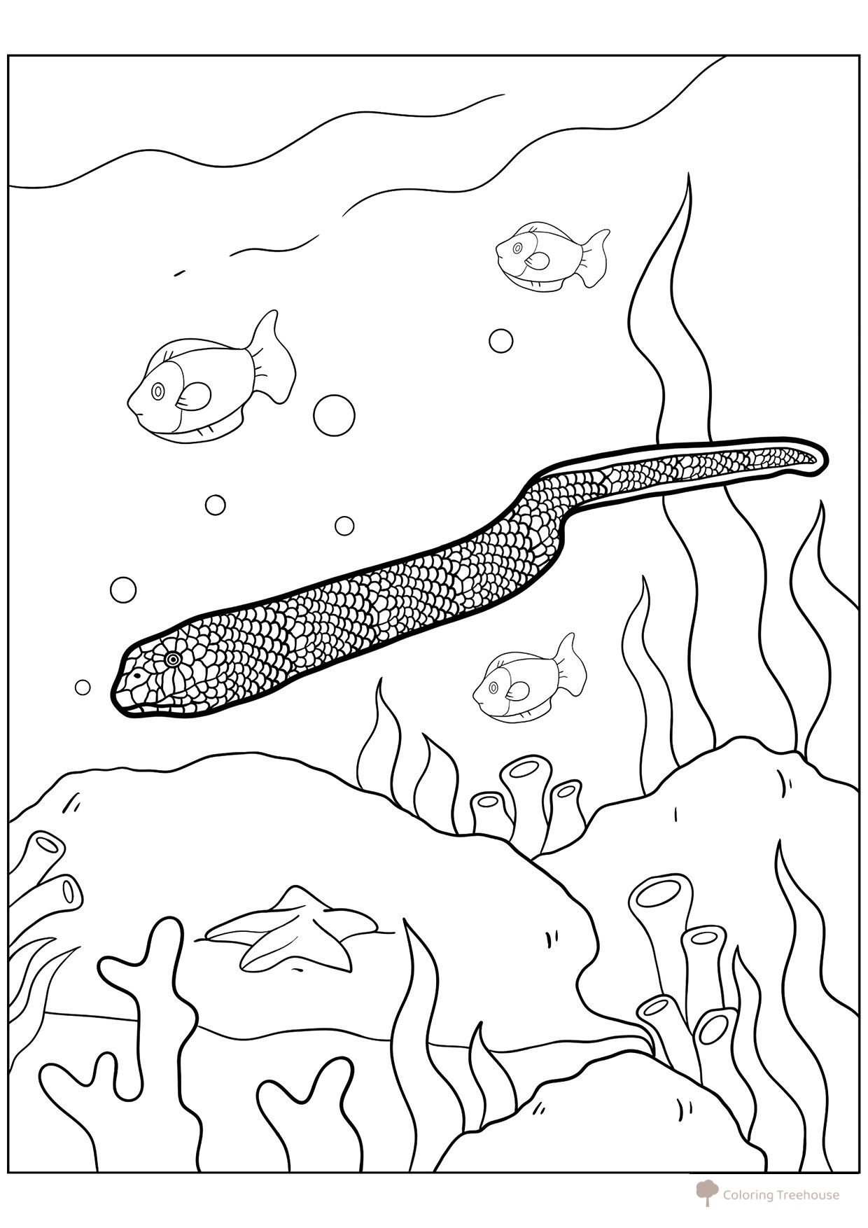 Sea Snake Coloring Page free printable Snake Coloring Pages coloring page