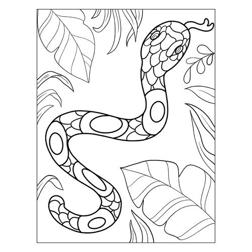 Spotted Snake Coloring Page free printable Snake Coloring Pages coloring page