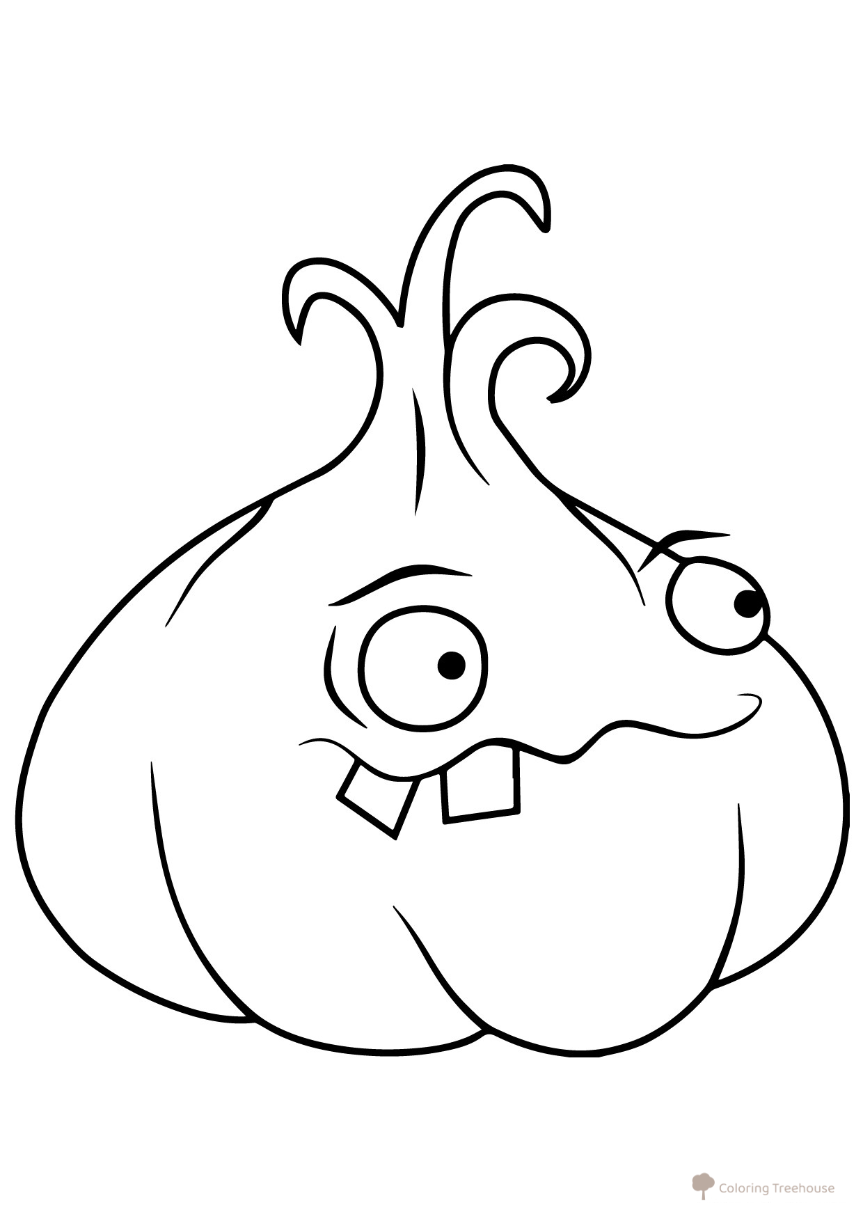 Dibujo para colorear: Ajo de Plants vs. Zombies dibujo para colorear gratis de Páginas para colorear de «Zombies contra Plantas»