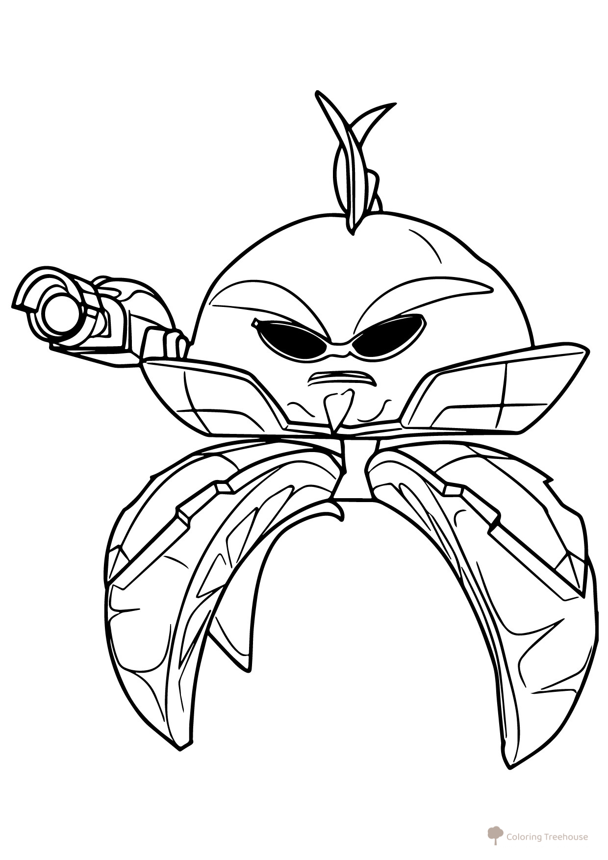 Citron from Plants vs. Zombies Coloring Page free printable Plants vs. Zombies Coloring Pages coloring page
