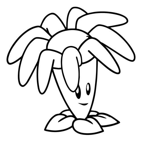 Página para colorear: Búmeran floreciente de Plants vs. Zombies dibujo para colorear gratis de Páginas para colorear de «Zombies contra Plantas»