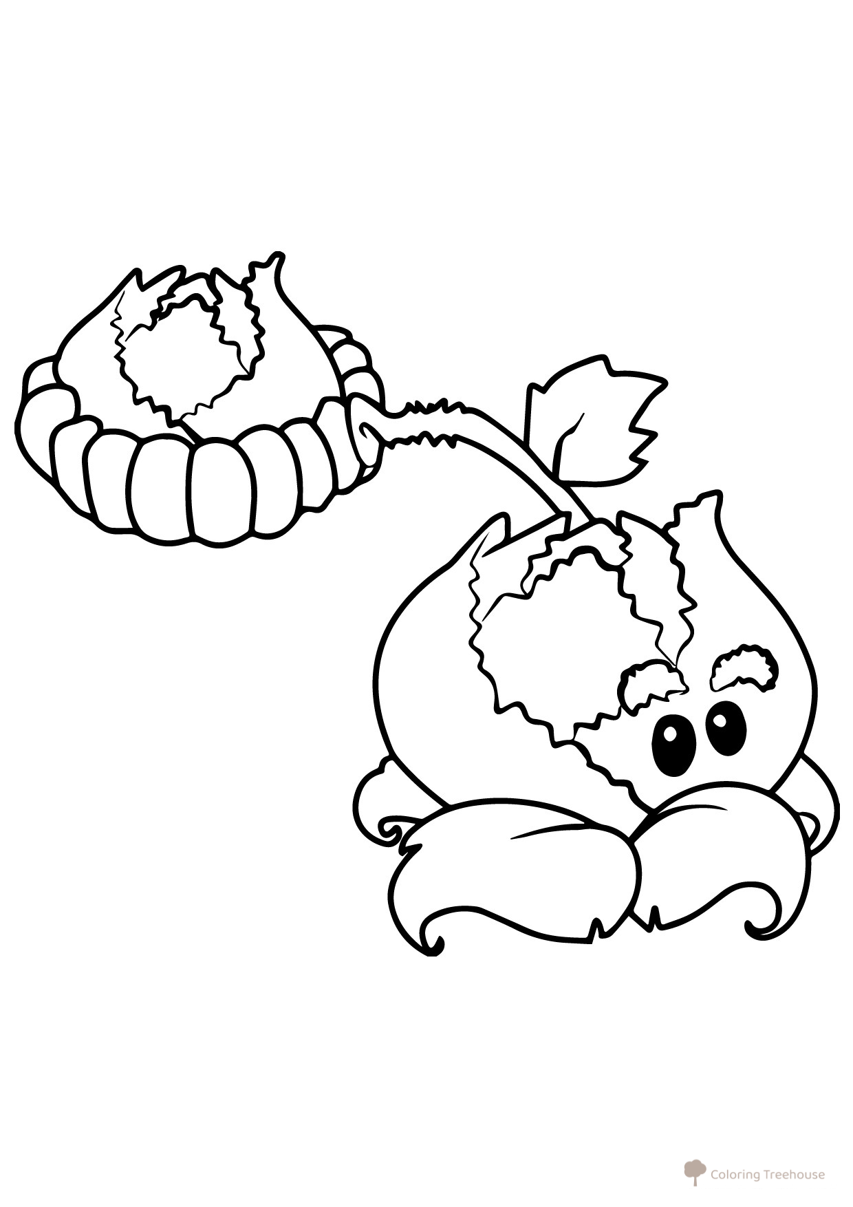 Cabbage-pult Coloring Page from Plants vs. Zombies free printable Plants vs. Zombies Coloring Pages coloring page