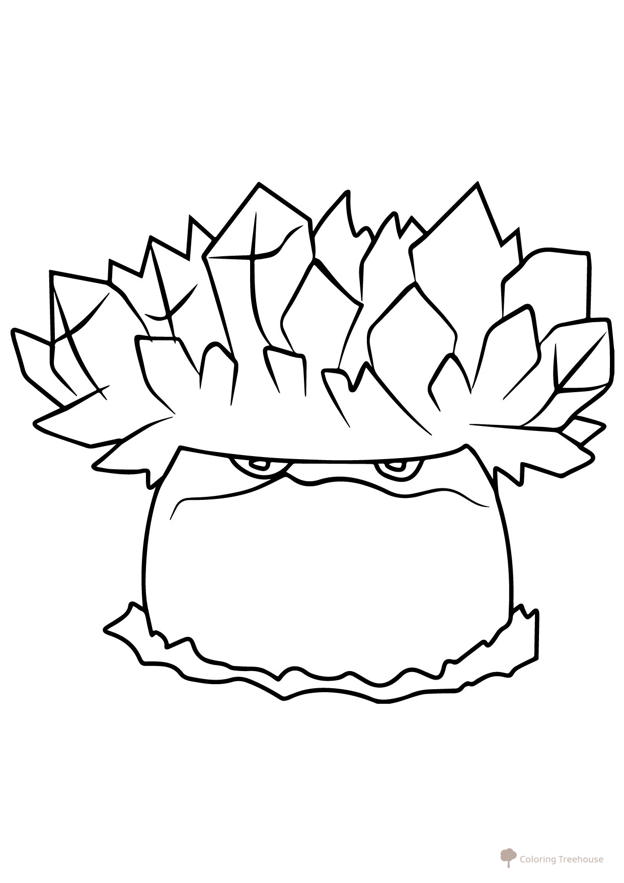 Página para colorear: Hongo de hielo (Ledogrib) de Plants vs. Zombies dibujo para colorear gratis de Páginas para colorear de «Zombies contra Plantas»