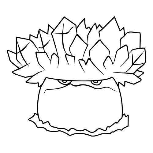 Página para colorear: Hongo de hielo (Ledogrib) de Plants vs. Zombies dibujo para colorear gratis de Páginas para colorear de «Zombies contra Plantas»