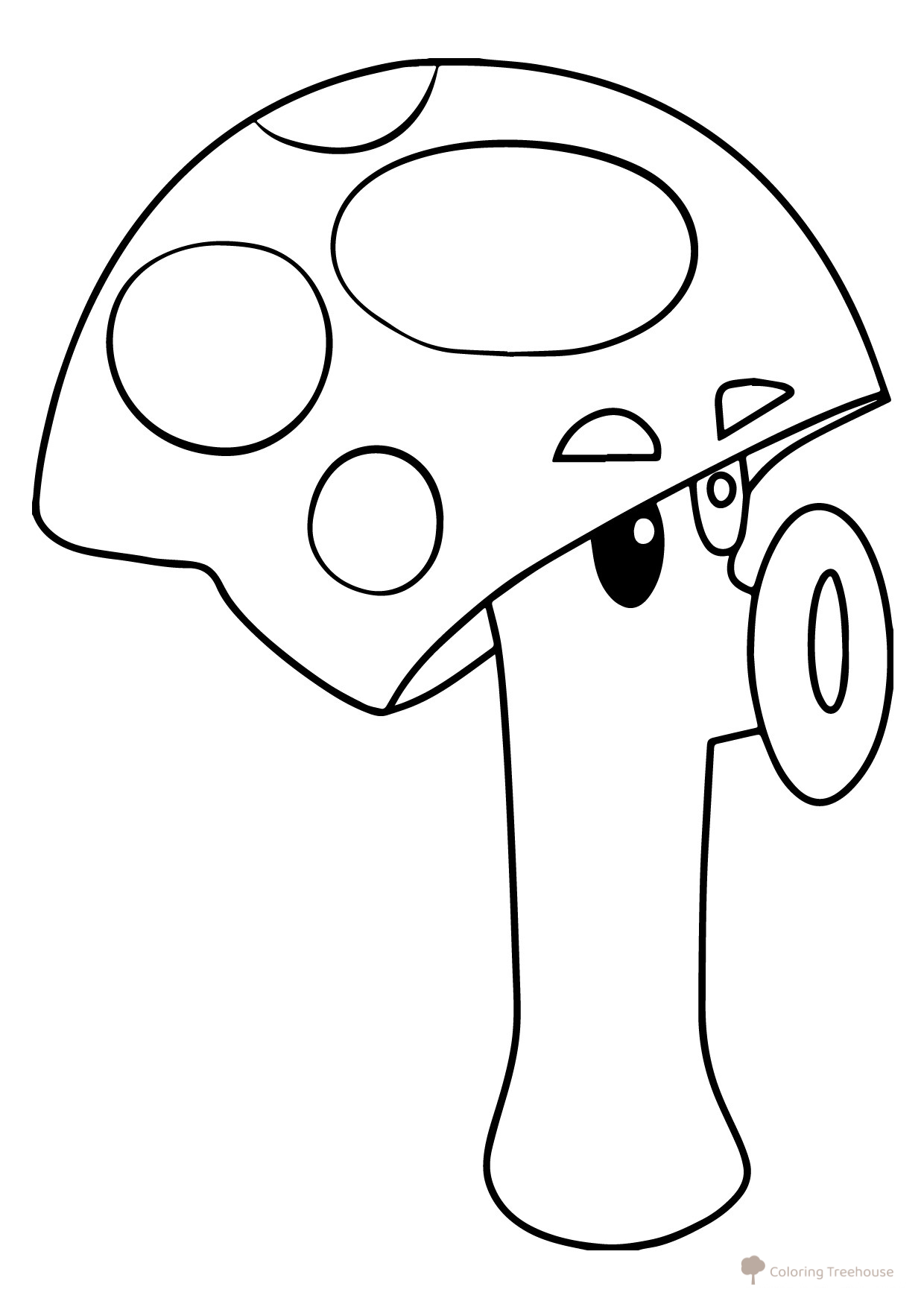 Scaredy-Shroom Coloring Page from Plants vs. Zombies free printable Plants vs. Zombies Coloring Pages coloring page