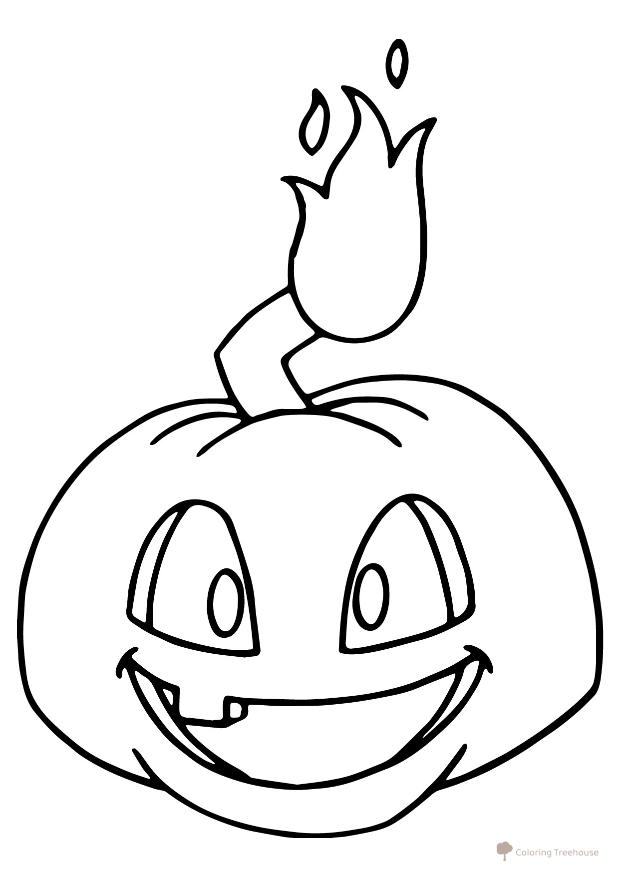 Pumpkin Firestarter Coloring Page from Plants vs. Zombies free printable Plants vs. Zombies Coloring Pages coloring page