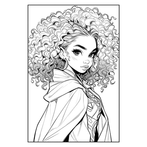 Pop Star Anime Girl Coloring Page free printable Anime Girl Coloring Pages coloring page