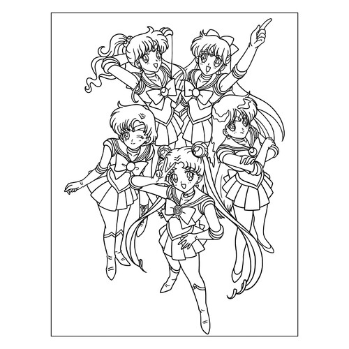 Página para colorear «Sailor Guardian sencillas» dibujo para colorear gratis de Páginas para colorear de Sailor Moon