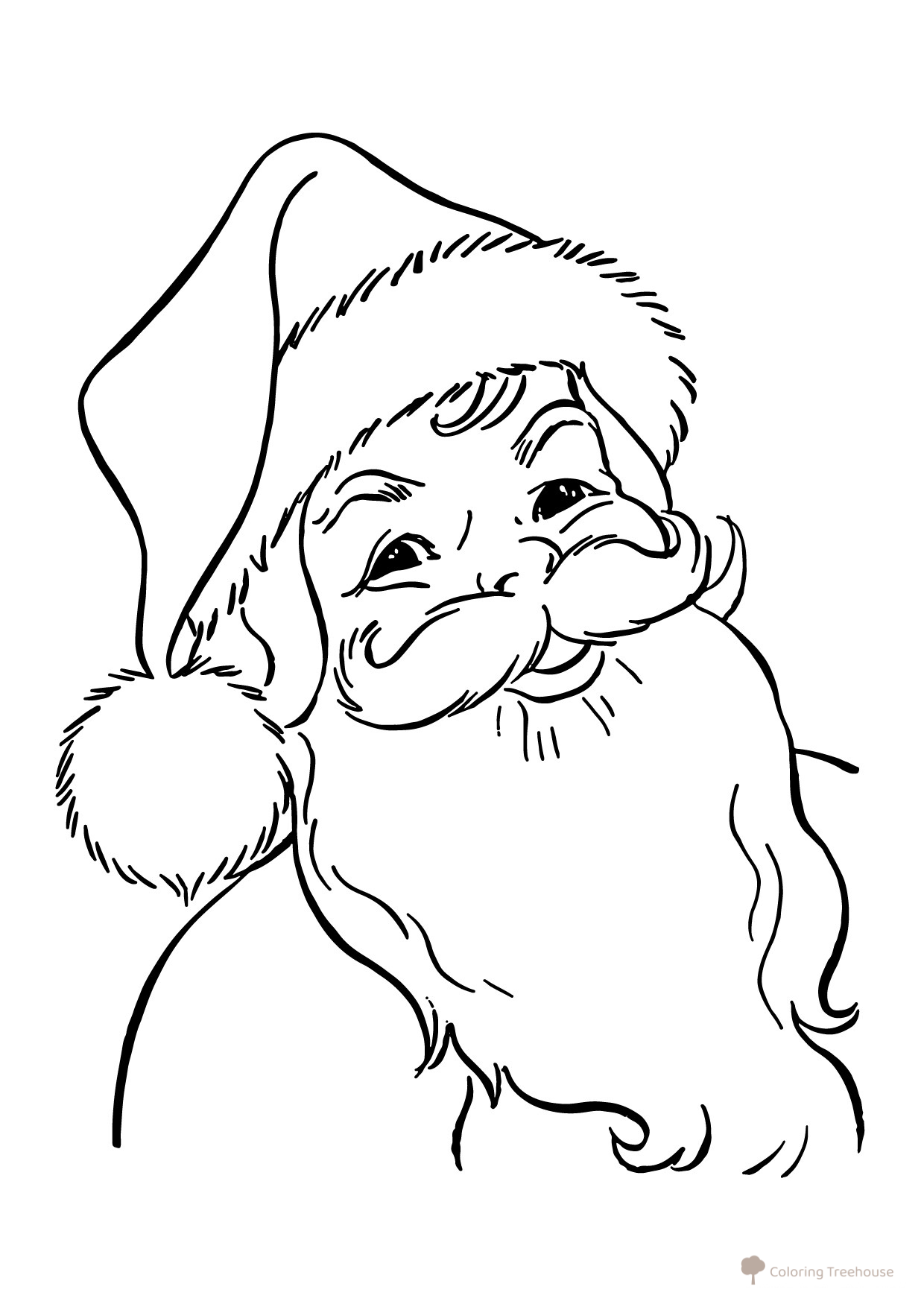 Página para colorear: Buen Santa Claus dibujo para colorear gratis de Páginas para colorear de Ded Moroz (Дед Мороз)