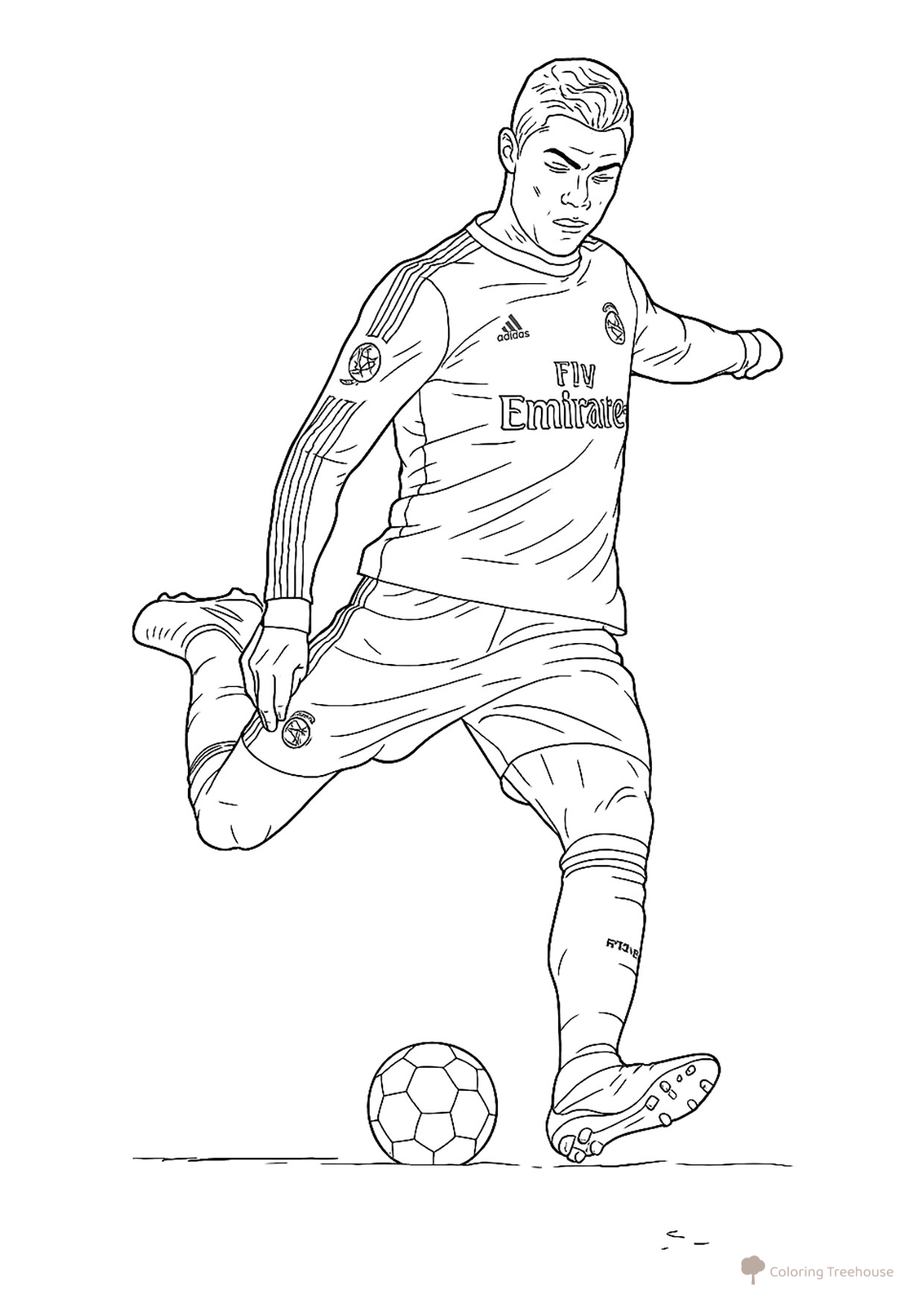 Página para colorear «El legendario Cristiano Ronaldo» dibujo para colorear gratis de Páginas para colorear de Cristiano Ronaldo