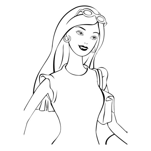 Barbie is Going for an Interview Coloring Page free printable Barbie Coloring Pages for Girls coloring page