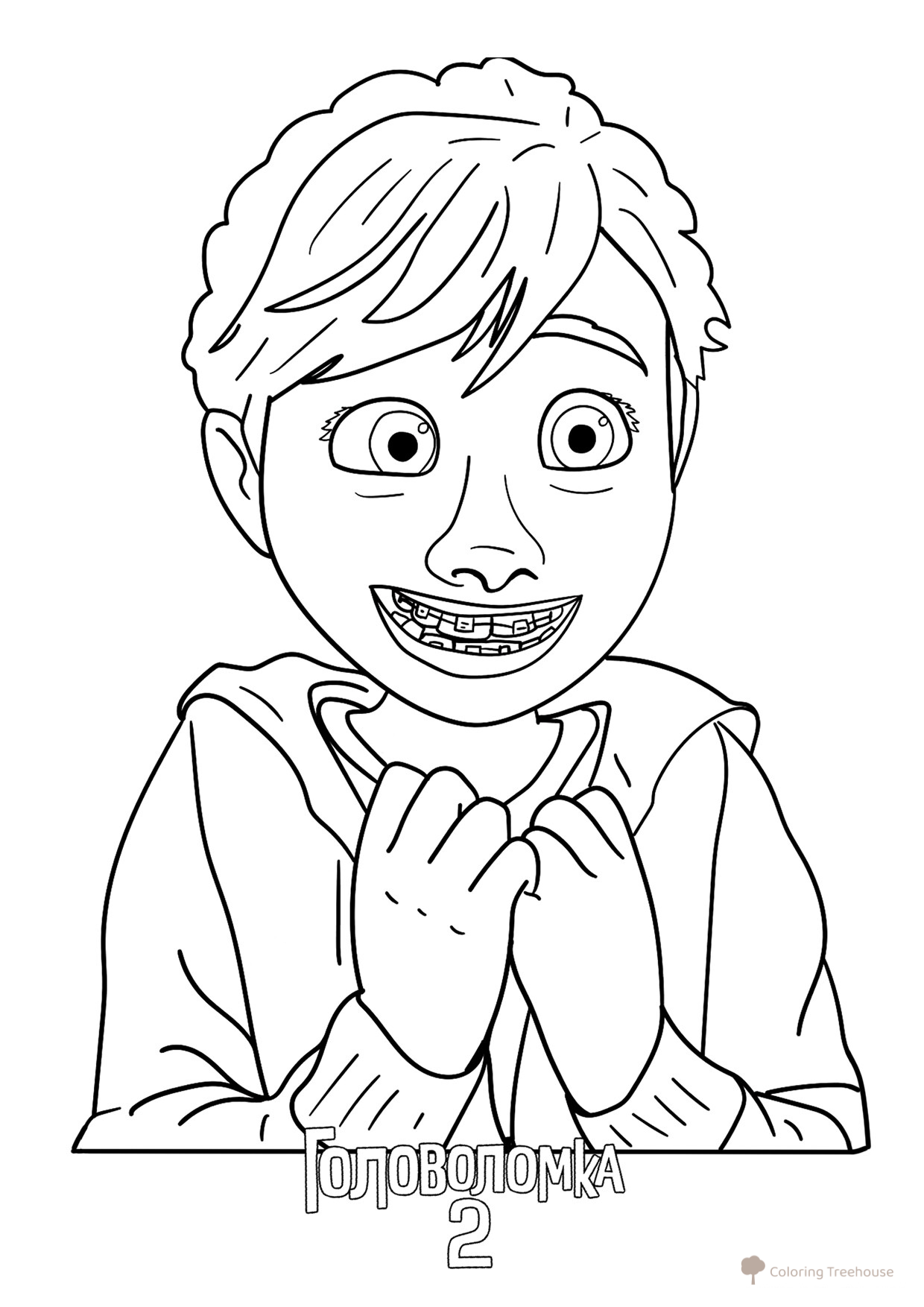 Colorear «Riley Andersen» de Intensa-Mente 2 dibujo para colorear gratis de Páginas para colorear de la película Inside Out 2
